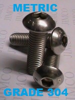 Button Head Socket Screws Metric Grade 304 Stainless Steel