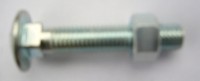 Cup Head Bolt and Nut Zinc Plated