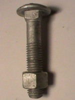 M6 Cup Head Bolts and Nuts Galvanised 4.6