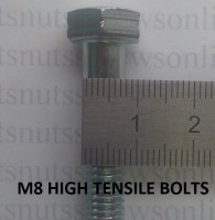 M8 High Tensile Bolts Zinc 8.8