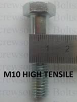 M10 High Tensile Bolts Zinc 8.8