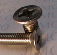 M2.5 Grade 304 Countersunk Phillips Drive Metal Thread.