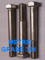 Metric Grade 304 Bolts
