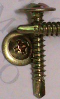 8-18x16mm Button Head Screws for Metal Self Drilling Zinc Gold