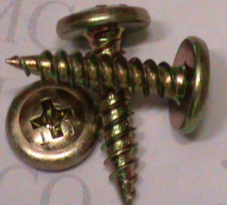 pictere of Button head needle point screws zinc plated (stitching screws)