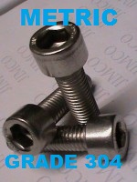 Socket Head Cap Screws Stainless Steel Metric Grade 304