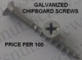 8-10x35mm Chipboard Screws Phillips Class 3 Per 100