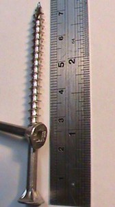 decking screw with ruler image